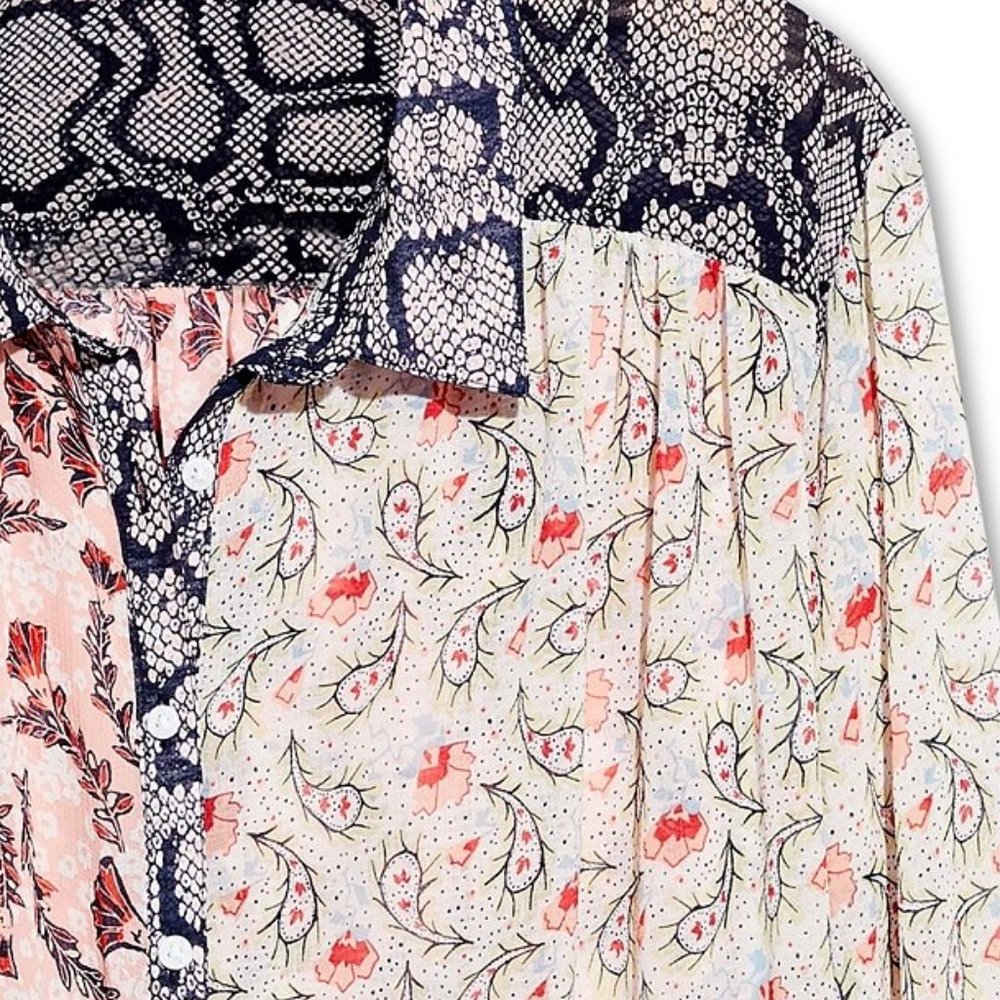 FREE PEOPLE DANI BUTTON DOWN TOP - Picture 9 of 10